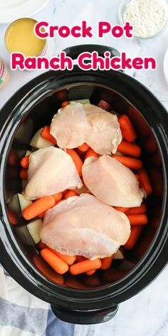 Summer Crockpot Recipes, Chicken Crockpot Recipes Easy, Easy Crockpot Dinners, Creamy Ranch, Dinner Recipes Healthy, Crockpot Dishes, Chicken Slow Cooker Recipes, Ranch Chicken, Crockpot Recipes Slow Cooker