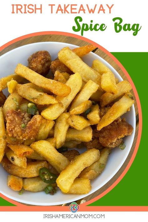 Irish Street Food, Irish Spice Bag, Irish Spice Bag Recipe, Spice Bag Recipe, Irish Fries, Spice Bag, Dinner 2023, Hangover Food, Food Reference