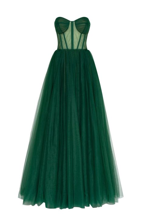 Dress With A Corset, Milla Dresses, Tulle Long Prom Dress, Rose Maxi Dress, Tulle Maxi Dress, Tulle Maxi Skirt, Green Tulle, Dress Weights, Sweetheart Prom Dress