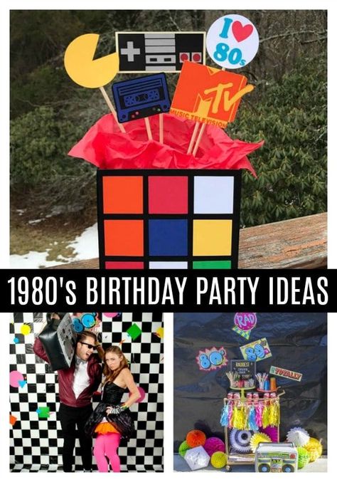 80s Theme Party Ideas - Pretty My Party #80sthemeparty #80spartyideas 80s Theme Party Ideas, Decades Party, 80s Party Decorations, 80s Birthday Parties, Theme Party Ideas, 1980s Party, 80s Party Outfits, 90s Theme Party, 80s Theme Party