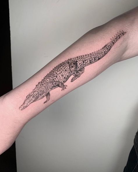 #blxckink #blxckink_usa #tattoousa #usatattoo #tattoomidvale #midvaletattoo #utahtattoo #crocodiletattoo Nile Crocodile Tattoo, Crocodile Tattoo, Nile Crocodile, Tattoo Themes, Dragon Tattoos, Best Words, Paleo Art, Tattoo Meaning, Awesome Tattoos