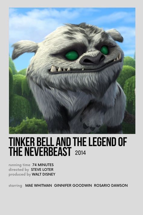 Legend Of The Neverbeast, The Neverbeast, Tinkerbell Movies, Minimalist Polaroid Poster, Animated Movie Posters, Iconic Movie Posters, Movie Card, New Movies To Watch, Film Posters Minimalist