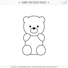 Daycare Themes, Bear Sketch, Bear Drawing, Angel Drawing, Bear Coloring Pages, Bear Tattoo, Hello Kitty My Melody, Scrapbook Printables, Cool Coloring Pages