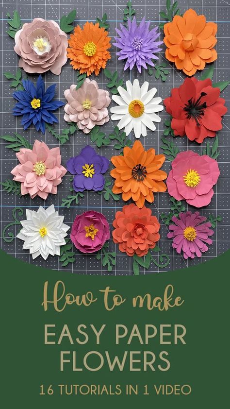 Paper Peonies Tutorial, Big Paper Flowers, Paper Projects Diy, 3d Paper Flowers, Paper Flowers Diy Easy, Paper Flower Arrangements, Easy Paper Flowers, Paper Peonies, Paper Flower Decor