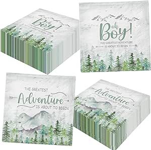 Adventure Awaits Baby Shower Napkins,Let The Adventure Begin Decoration 40pcs Mountain Themed Baby Shower Napkins Decoration for Adventure Boy Baby Shower Party Decoration The Adventure Begins Baby Shower Theme, Camping Baby Shower Ideas, Adventure Baby Shower Food, Mountain Themed Baby Shower Ideas, Mountain Shower Theme, National Park Baby Shower Theme, Baby Shower Mountain Theme Boy, Greatest Adventure Baby Shower Theme, Let The Adventure Begin Baby Shower Boys