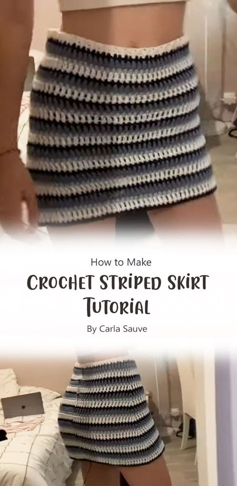 In this tutorial, Carla presented a step-by-step tutorial on how to crochet your very own granny stripe skirt. Follow these instructions carefully, and you’ll have a stunning handmade skirt in no time! Granny Stitch Skirt, Crochet Blanket Tutorial, Crocheted Dresses, Granny Stripe, Crochet Pattern Tutorial, Granny Stitch, Crochet Skirt Pattern, Rhythmic Pattern, Crochet Pants