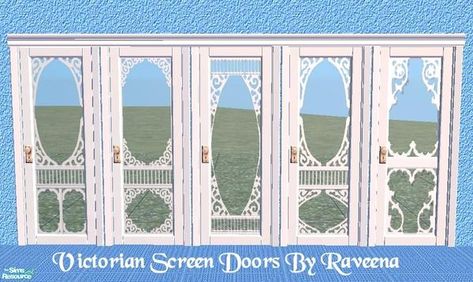 Victorian Porch Ideas, Door Canopy Porch, Vintage Screen Doors, Gingerbread Trim, Diy Screen Door, Victorian Porch, Eclectic Homes, Vintage Porch, Porch Doors