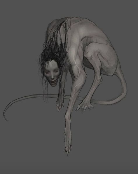 Body Horror Creature Design, Humaniod Monster Concept Art, Body Horror Monster Concept Art, Body Horror Concept Art, Horror Creatures Art, Creepy Creature Design, Body Horror Character Art, Body Horror Art Ideas, Horror Monster Design