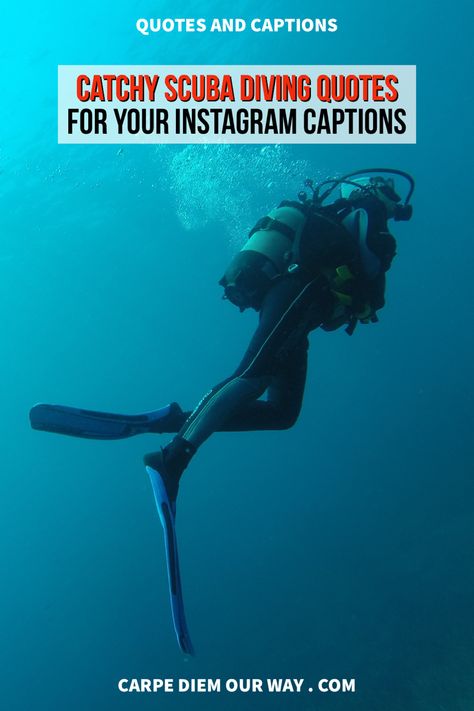 Scuba Diving Captions Instagram, Underwater Captions Instagram, Underwater Captions, Scuba Quotes, Underwater Quotes, Scuba Diving Aesthetic, Quotes About The Ocean, Water Captions, Captions Vacation