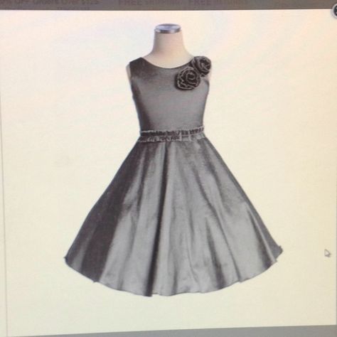 Grey flower girl dress  Pink princess.com Brides Maid Dresses Grey, Gray Junior Bridesmaid Dresses, Silver Grey Bridesmaid Dresses Short, Lighe Gray Bridesmaid Dresses, Grey Flower Girl Dress, Gray Flower Girl, Pink Flower Girl Dresses, Wedding Flower Girl Dresses, Wedding Color Inspiration