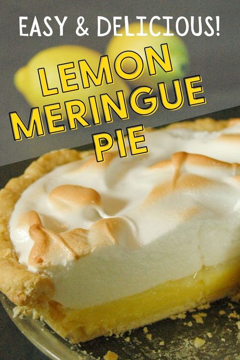 This Classic Lemon Meringue Pie is a perfect combination of tart and sweet. This pie features a high fluffy meringue, thick lemony custard, and a homemade crust. This is a perfect dessert for any occasion or party, whether it is spring, summer or even for Christmas! | lemon meringue pie recipe | lemon meringue pie easy | lemon meringue pie recipe easy | lemon meringue pie from scratch | lemon meringue pie recipe from scratch | how to keep lemon meringue pie from weeping | christmas pie Lemon Pie With Blueberry Meringue, Lemon Pie Recipe Homemade, Perfect Lemon Meringue Pie, Lemon Merange Pie Recipe, Homemade Lemon Meringue Pie Easy, Lemon Merginue Pie, Lemon Meringue Pie Recipe Easy With Lemon Pudding, Lemon Meringue Pie Filling Recipe, Lemon Meringue Pie Using Canned Filling