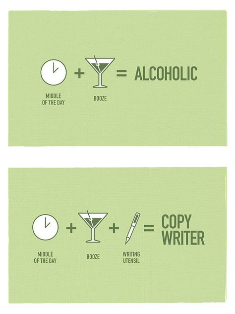 alcoholic vs copy writer Copywriting Quotes, Copy Writer, Copywriting Ads, Copywriting Advertising, Copywriting Inspiration, Copy Ads, Graphic Design Quotes, Cool Business Cards, Writers Block