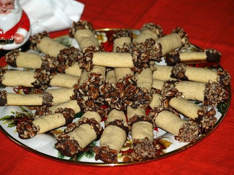 Chocolate Dipped Orange Logs Recipe Shortbread Cookie Logs, Christmas Chocolate Log, Finch Bakery Brownie Yule Log, Chocolate Roll Cake Yule Log, Wooden Yule Log, Food Log, Roll Cookies, Dough Balls, Chocolate Dipped