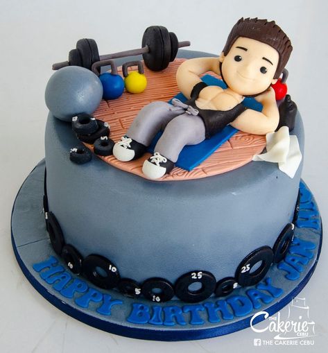 Body Builder Cake Ideas, Fitness Theme Cake, Workout Cakes For Men, Gym Cake For Men, Fitness Cake Design, Gym Cake Ideas For Men, Gym Theme Cake For Men, Gym Cake Design, Cake For Gym Lover