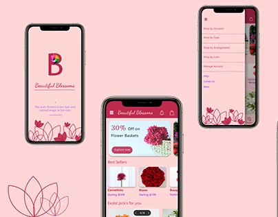 Check out new work on my @Behance profile: "Beautiful Blossoms - Florist App UI" http://be.net/gallery/102667607/Beautiful-Blossoms-Florist-App-UI Florist App Design, Splash App, Flower App, App Home, Graduation Project, Ux Web Design, Design Ui, Mobile App Design, Ux Ui