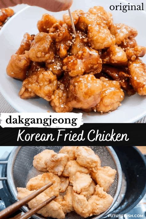 Best Dakgangjeong Fried Chicken Recipe! (Soy Garlic & Spicy Yangnyeom) – FutureDish Mushroom Zucchini Recipe, Yangnyeom Chicken, Healthy Weekly Meals, Cultural Dishes, Mediterranean Chicken Recipes, Chicken Recipe Easy, Asian Meals, Fried Chicken Recipe, Korean Fried Chicken