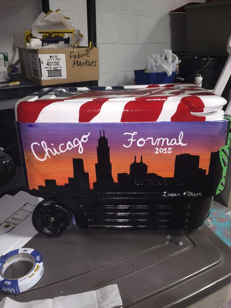 Chicago Formal. Fraternity Cooler Frat Cooler Chicago, Chicago Frat Cooler, Formal Coolers, Cooler Connection, Fraternity Cooler, Phi Delt, Formal Cooler Ideas, Formal Cooler, Fraternity Coolers