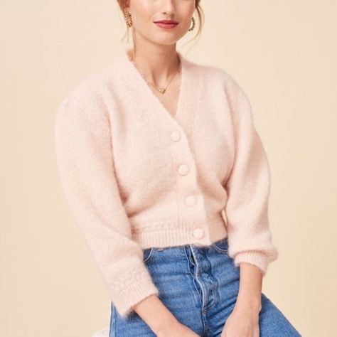 Rouje nono cardigan in nude pink size 36 (eu) Rouje Cardigan, Orange Cardigan, Nude Pink, 가을 패션, Colourful Outfits, Outfit Set, Outfits Aesthetic, Spring Summer Fashion, Capsule Wardrobe