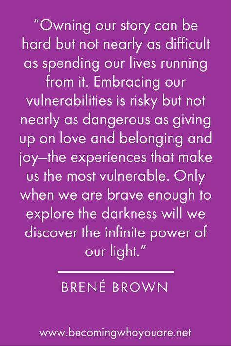 Love this quote from Brené Brown in her fantastic book "The Gifts of Imperfection" Imperfection Quotes, The Gifts Of Imperfection, Gifts Of Imperfection, Self Compassion Quotes, Internal Peace, The Gift Of Imperfection, Being Brave, Brene Brown Quotes, Brené Brown