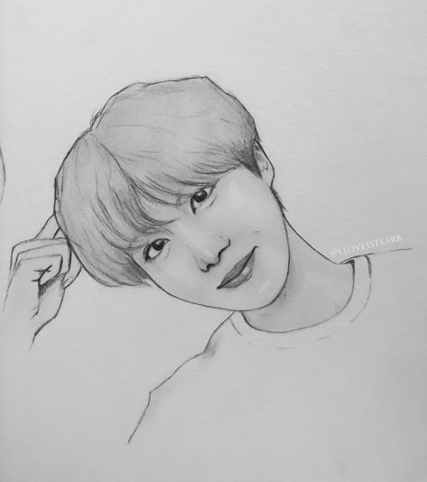 #hoseok #hobi #bts #jhope #fanart #btsfanart #drawing Jhope Drawing Pencil Easy, Jhope Sketch Easy, Jhope Sketch, Jhope Drawing, Jhope Fanart, Hope Drawing, Drawing Kpop, Hobi Bts, Hope Bts