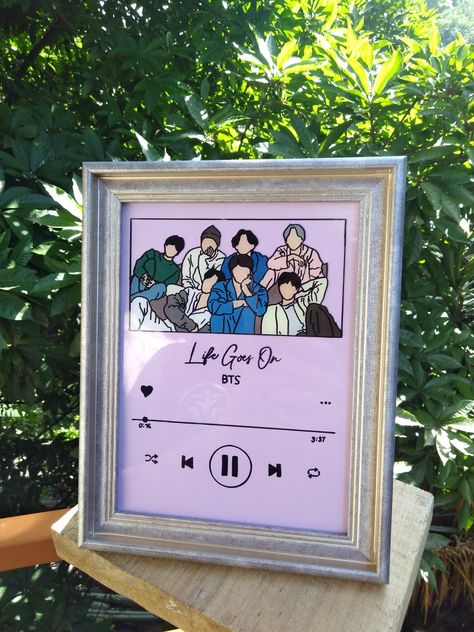 Bts Glass Painting, Life Goes On Bts, Doodle Art Drawing, Book Art Diy, Life Goes On, Glass Painting, Art Drawing, Doodle Art, Art Diy