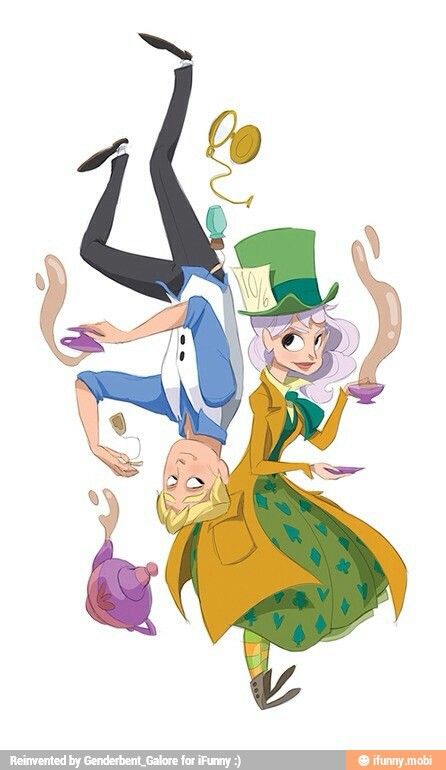 Genderbent Genderbent Disney Characters, Genderbent Alice In Wonderland, Genderbent Cinderella, Sleeping Beauty Genderbend, Genderbent Disney, Disney Characters Genderbend, Alice In Wonderland Cartoon, Alice In Wonderland 2010 Fanart, Gender Bent Disney