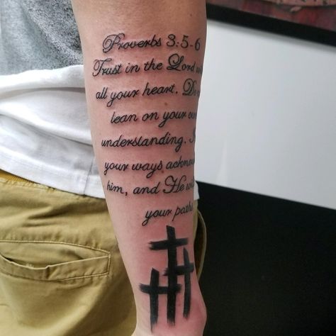 Proverbs 3:5-6 Proverbs 3 5 6 Tattoo Arm, Proverbs 3 5 6 Tattoo Men, Proverbs 24:16 Tattoo, Faith Tattoos Men, Proverbs 3:5 Tattoo, Proverbs 3 5 6 Tattoo, Proverbs Tattoo, Proverbs 3:5-6, Religous Tattoo