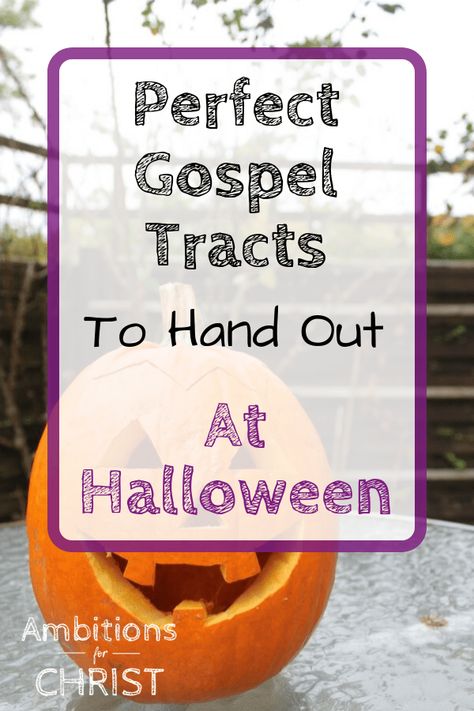 Christian Halloween Ideas, Christian Halloween Treats, Halloween Tracts, Halloween Sunday School, Christian Halloween Crafts, Biblical Crafts, Church Halloween Party, Christian Tracts, Bible Tracts