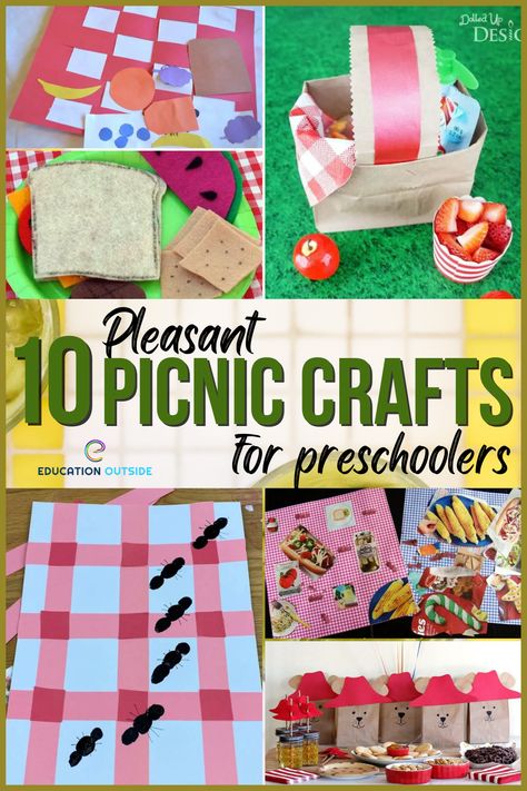 Picnic School Activities, Daycare Picnic Ideas, Picnic For Preschoolers, Classroom Picnic Ideas, Picnic Books Preschool, Picnic Ideas For Preschoolers, Kindergarten Picnic Ideas, Picnic Kindergarten Activities, Picnic Craft Preschool