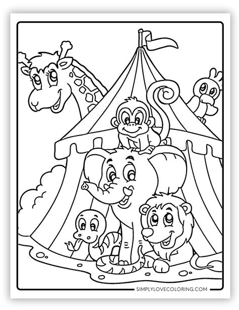 Free carnival coloring pages are the perfect activity for homeschooling, classrooms, teachers, kids' activities, and educational activities. Circus Coloring Pages Free Printable, Circus Crafts For Preschoolers, Carnival Crafts For Kids, Circus Worksheets, Carnival Coloring Pages, Carnival Printables, Circus Coloring Pages, Camp Carnival, Fair Week