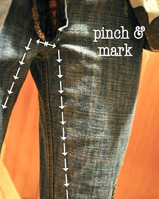 How To Make Trousers Smaller, Altering Pants, How To Make Jeans, Altering Jeans, Altered Clothes, Upcycle Clothing, Sewing Jeans, Sewing Pants, Sewing Alterations