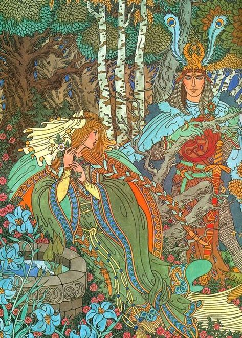 Tam Lin, Ivan Bilibin, Fairy Tale Romance, Fantasy Garb, Fairy Queen, Fairytale Illustration, Have Inspiration, Time Life, Big Art