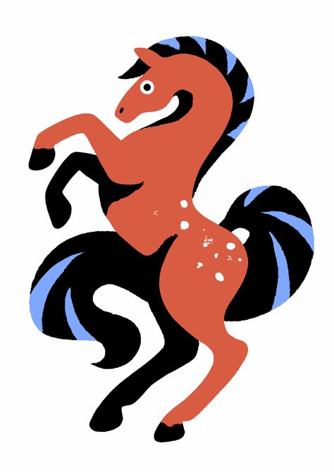 Horse illustration Rocking Horse Illustration, Horse Dancing, Illustration Horse, Cute Horse Illustration, Horse Graphic Design, Pony Illustration, Horse Illustration Design, Horse Illustration Art, Cartoon Horse