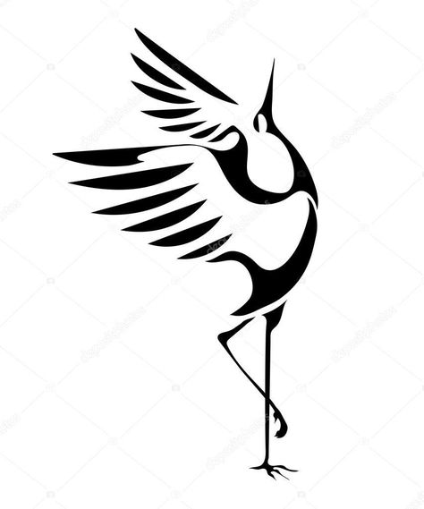 Crane Drawing, Cartoon Tattoo Ideas, Simple Wall Paintings, Charcoal Artwork, Animated Shows, Crane Tattoo, Wave Drawing, Cartoon Tattoo, Logo Animal