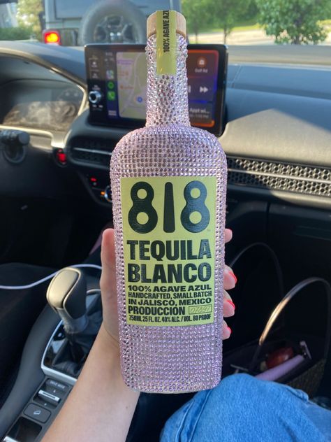 Bedazzled 818 Bottle, Pink Tequila Bottle, Bedazzled Casamigos Bottle, Bedazzled Tequila Bottle, Bedazzled Bottle 21st Birthday, Bedazzled Alcohol Bottle, Glitter Tequila Bottle, Decorated Tequila Bottle, Decorated Bottles Ideas