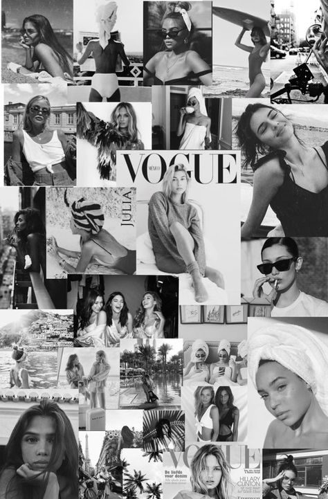 Black And White Photo Collage, White Photo Collage, Black And White Collage, Wall Paper Iphone, Editorial Vogue, White Collage, Paper Iphone, Collage Foto, Black And White Photo Wall