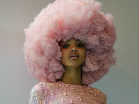 Cotton Candy Pink Hair  Afro Black girl  I love this look even though I would never try it Aesthetic People, Hair Reference, Aesthetic Hair, Hair Designs, Pretty Hairstyles, Pink Hair, Cotton Candy, Dyed Hair, Cute Hairstyles