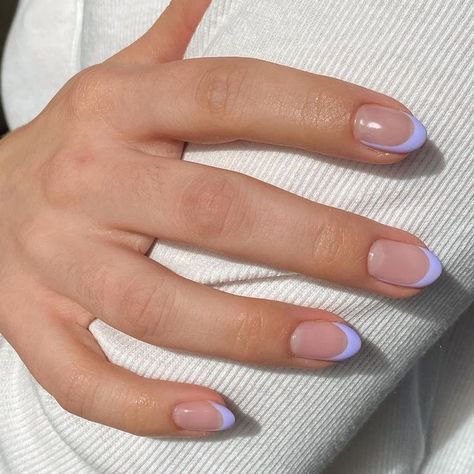 Small French Tip Nails Oval, French Manicure Spring Nails, Unghie Sfumate, French Manicure Nails, Lavender Nails, Subtle Nails, Summery Nails, Casual Nails, Cute Gel Nails