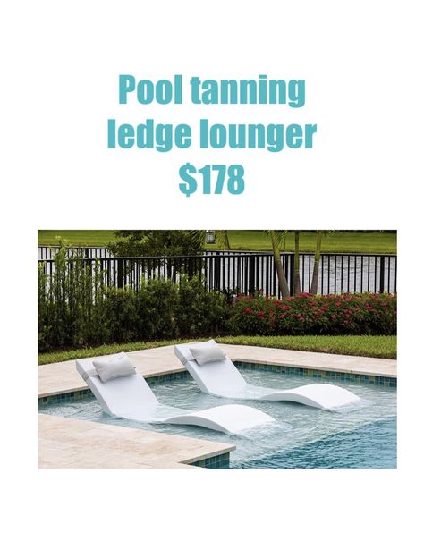 Pool tanning ledge lounger. Summer backyard furniture. Outdoor chairs Pool Ledge Lounger, Pool Tanning Ledge, Tanning Ledge Chairs, Pool Ledge, Tanning Ledge Pool, Pool Tanning, Ledge Lounger, Pool Wall, Tanning Ledges