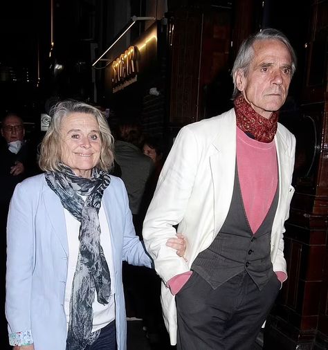 Jeremy Irons makes a speedy exit on a motorbike with wife Sinéad Cusack in London's West End | Daily Mail Online Sinead Cusack, Harold Pinter, Jodie Comer, West End, Daily Mail, London