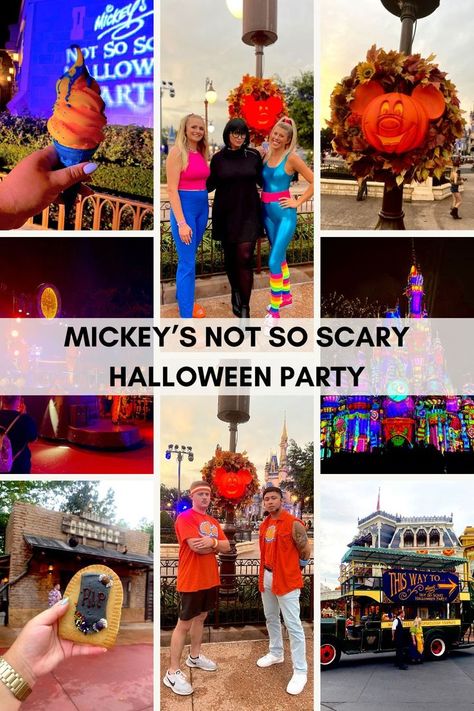 👻BOO TO YOU👻 Check out our guide for all the info on Mickey's Not-So-Scary Halloween Party! From spooky snacks, to enchanting entertainment, we've got you covered on all the best tips and tricks for Mickey's Not So Scary Halloween Party at the Magic Kingdom! Pin this for later! Mickeys Not So Scary Halloween Costumes, Mickeys Not So Scary Halloween Party, Group Of 4 Costumes, Mickeys Not So Scary Halloween, Halloween Shots, Mickey Halloween Party, Zombie Lover, Not So Scary Halloween Party, Spooky Snacks