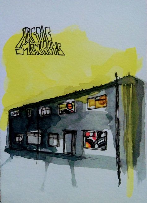 Arctic Monkeys Poster Drawing, Arctic Monkeys Favourite Worst Nightmare Poster, Arct Monkeys Poster, Room Posters Arctic Monkeys, Artic Monkeys Painting Ideas, Arctic Monkeys 505 Aesthetic, Arctic Monkeys Art Drawing, 505 Arctic Monkeys Poster, Arctic Monkeys Artwork