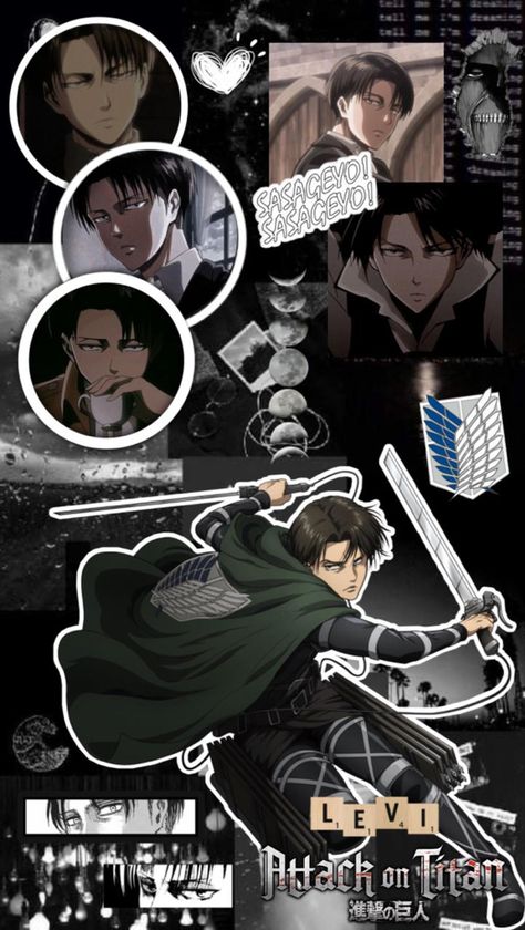 Wallpaper Boy, Anime Collage, Erwin Smith, Survey Corps, Captain Levi, Collage Wallpaper, Attack On Titan Levi, Music Wallpaper, Levi Ackerman