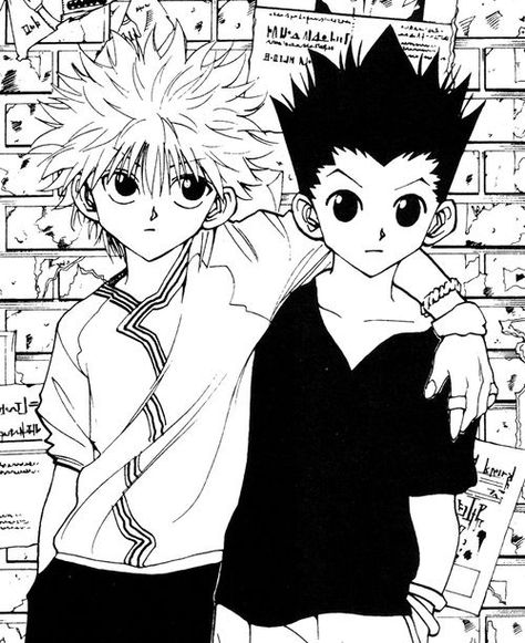 Killua and Gon        ~Hunter X Hunter Hxh Manga, Gon Killua, Manga Wallpaper, Yoshihiro Togashi, Manga Wall, Hunter Anime, Manga Panels, Manga Pages, Anime Wall Art