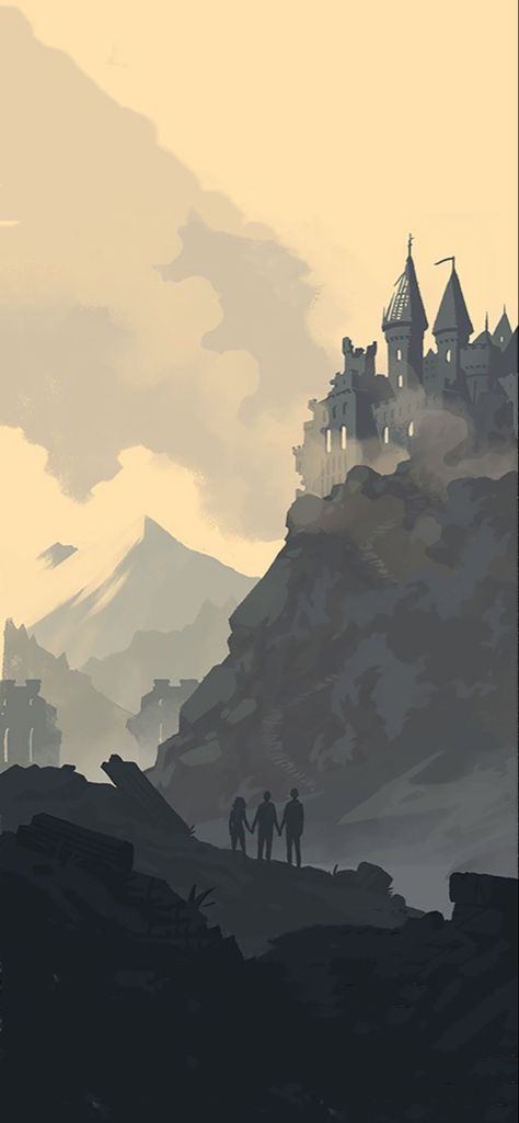 Hogwarts Castle Drawing, Harry Potter Posters, Olly Moss, Harry Potter Wallpaper Phone, Harry Potter Iphone, Harry Potter Painting, Castle Drawing, Harry Potter Poster, Harry Potter Illustrations