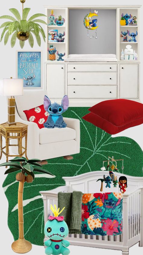 Lilo and Stitch Nursery #liloandstitch #disney #stitch626 #liloandstitchnursery #nurseryinspo #nursery Lilo And Stitch Bedroom, Lilo And Stitch Nursery, Stitch Bedroom, Stitch 626, Stitch Nursery, Disney Nursery, Baby Boy Room Nursery, Nursery Inspo, On The Bright Side