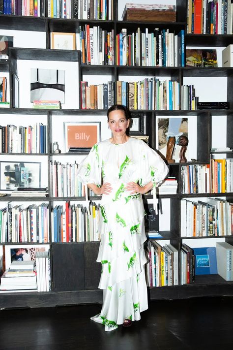 Inside Designer Cynthia Rowley’s Closet and Home - Coveteur: Inside Closets, Fashion, Beauty, Health, and Travel Book Shelf Styling, West Village Townhouse, Cfda Awards, Show Room, Shelf Styling, Lounge Room, Cynthia Rowley, After School, Trucker Hats