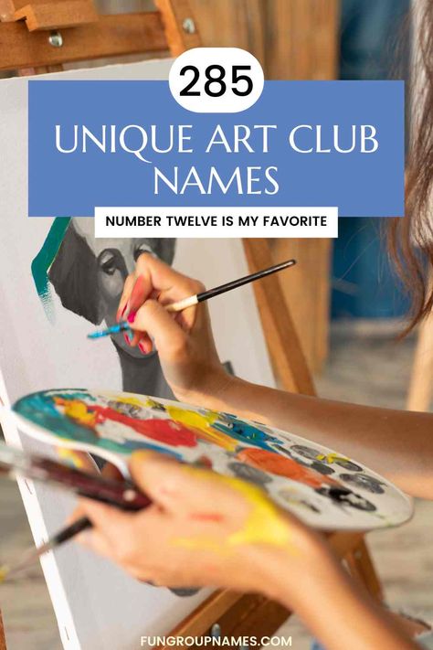 Discover over 285 categorized art club names to inspire your creative community. Whether traditional or modern, find the perfect name! Art Club Name Ideas, Art Group Name Ideas, Art Gallery Names Ideas, Art Names, Canvas Curtains, Group Names Ideas, Eco Friendly Art, Jr Art, Creative Names