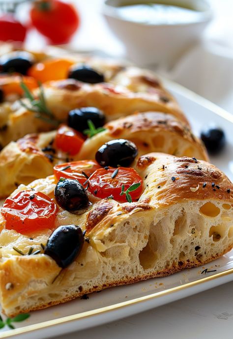 Learn How to Cook Italian Focaccia Bread Recipe For Free | Recipes You'll Love, Made Easy! Easy Ficcotia Bread Recipe, Ficcotia Bread Recipe Easy, Easy Faccocia Bread, Korean Buns, Quick Focaccia, Foccacia Bread Recipes, Easiest Focaccia Bread, Easy Focaccia Bread Recipe, Sourdough Focaccia Recipe