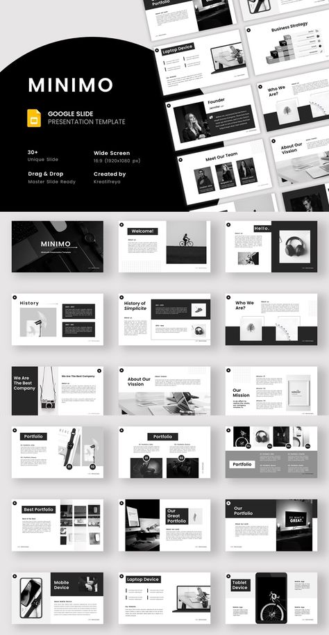 Minimal Presentation Design, Best Presentation Templates, Google Slide Presentation, Google Slides Templates, Slide Presentation, Ppt Design, Powerpoint Template Free, Presentation Slides Templates, Wide Screen